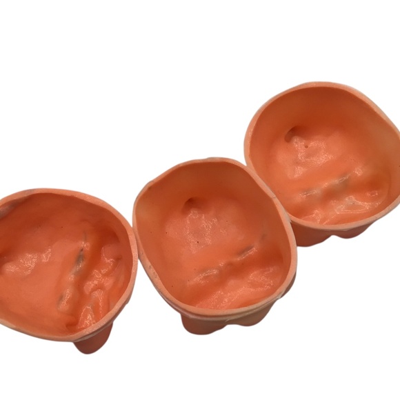 Vintage Santa Claus Heads Set of 3 – Retro Plastic Rubber Faces, Craft Supply - Picture 8 of 10